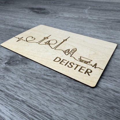 Postkarte "Deister Skyline" - Deisterwerke - individuelle Gravur, Geschenkidee, besonderes Geschenk