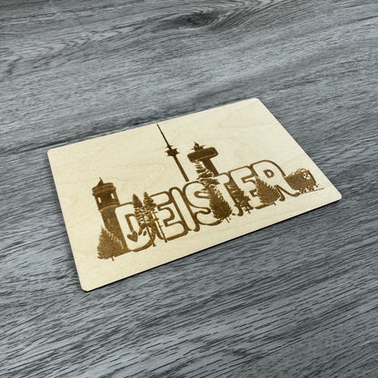 Postkarte "Deister" - Deisterwerke - individuelle Gravur, Geschenkidee, besonderes Geschenk