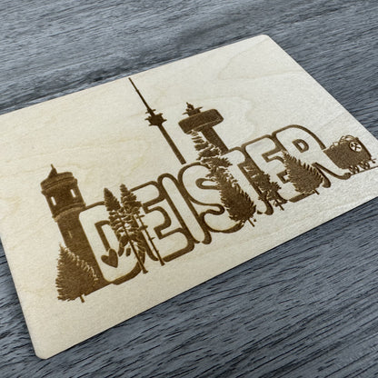 Postkarte "Deister" - Deisterwerke - individuelle Gravur, Geschenkidee, besonderes Geschenk