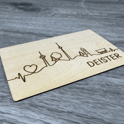Postkarte "Deister Skyline" - Deisterwerke - individuelle Gravur, Geschenkidee, besonderes Geschenk