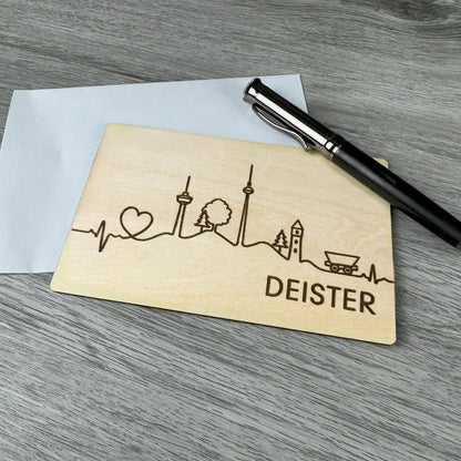 Postkarte "Deister Skyline" - Deisterwerke - individuelle Gravur, Geschenkidee, besonderes Geschenk