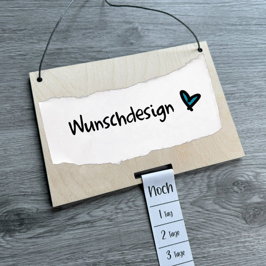 Rentencountdown Wunschdesign - mit Namen personalisiert - Abreisskalender