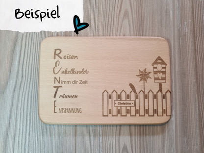 Brettchen mit Wunschdesign - 22x15 cm - individuelles Geschenk - Deisterwerke