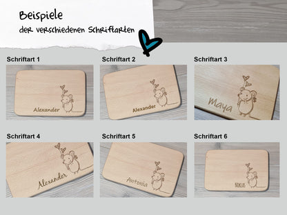 Brettchen "Maus" - mit Name personalisiert - Deisterwerke