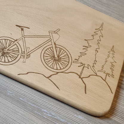 Brettchen "Mountainbike" - mit Name personalisiert - Deisterwerke