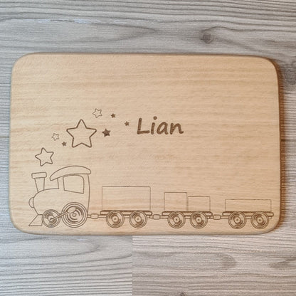 Brettchen "Eisenbahn" - mit Name personalisiert - Deisterwerke