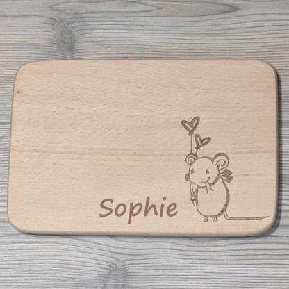Brettchen "Maus" - mit Name personalisiert - Deisterwerke