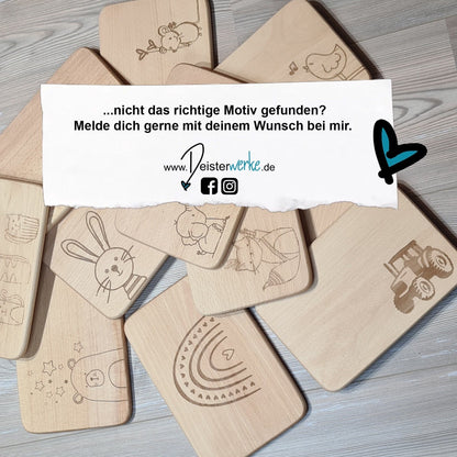Brettchen "Flugzeug" - mit Name personalisiert - Deisterwerke