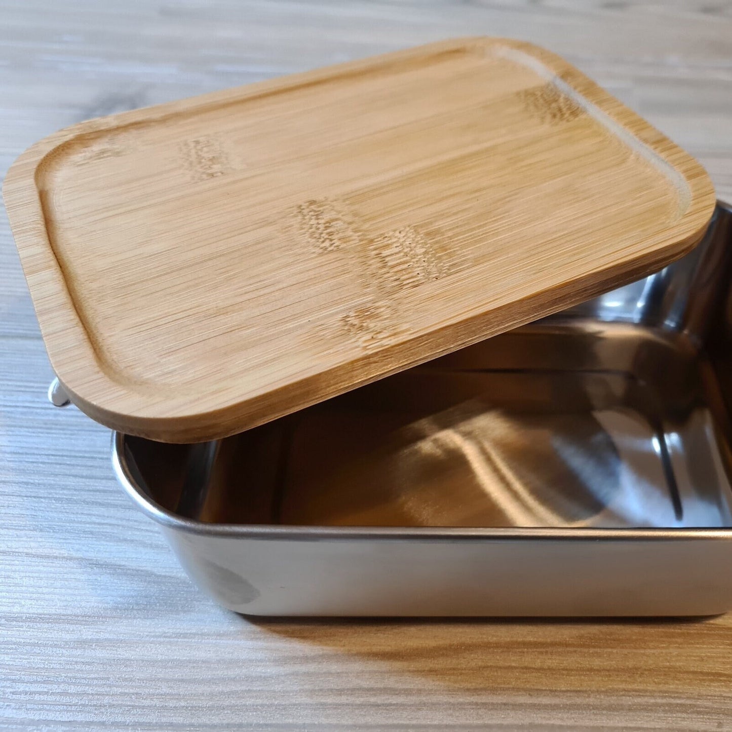Lunchbox "Einhorn" - mit Name personalisiert - aus Edelstahl mit Bambusdeckel