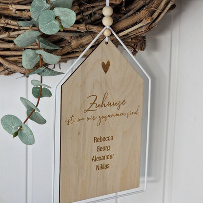 Dekoschild Haus - Familie - personalisiert - Deisterwerke