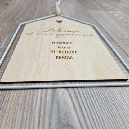 Dekoschild Haus - Familie - personalisiert - Deisterwerke