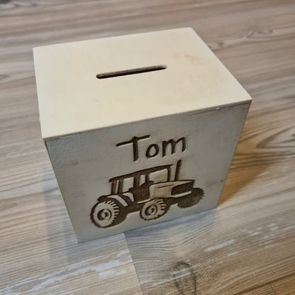 Spardose "Trecker" -  mit Name personalisiert - Deisterwerke