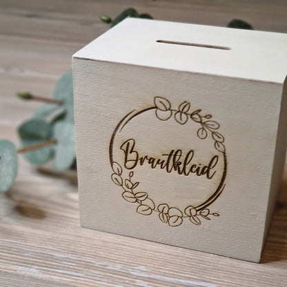 Spardose "Eucalyptus" -  mit Name personalisiert - Deisterwerke