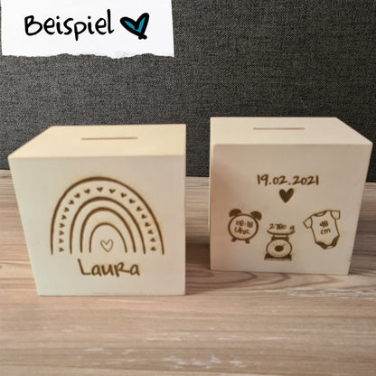 Spardose "Wunschdesign" - personalisiert mit Wunschmotiv/Name - Deisterwerke